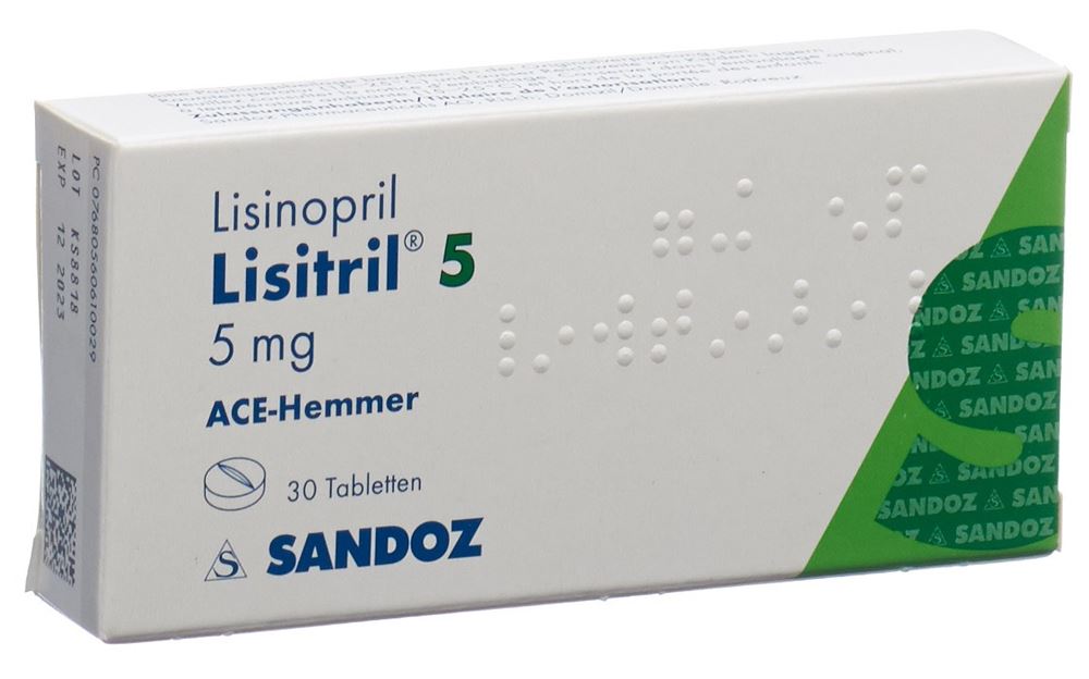 Lisitril cpr 5 mg blist 30 pce, image principale