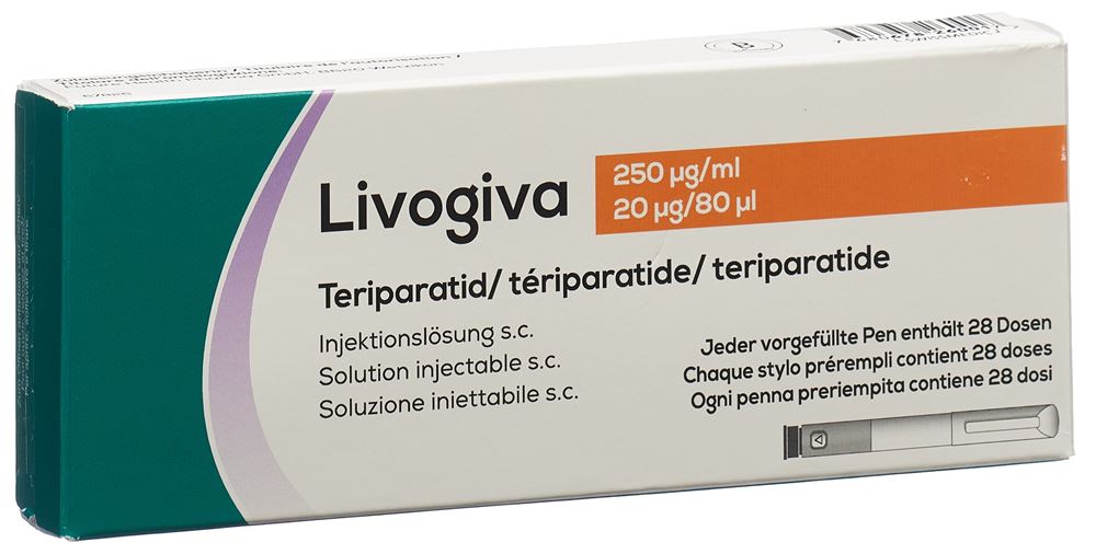 LIVOGIVA Inj Lös 20 mcg/80mcl Fertigpen Fertpen 2.7 ml, Hauptbild