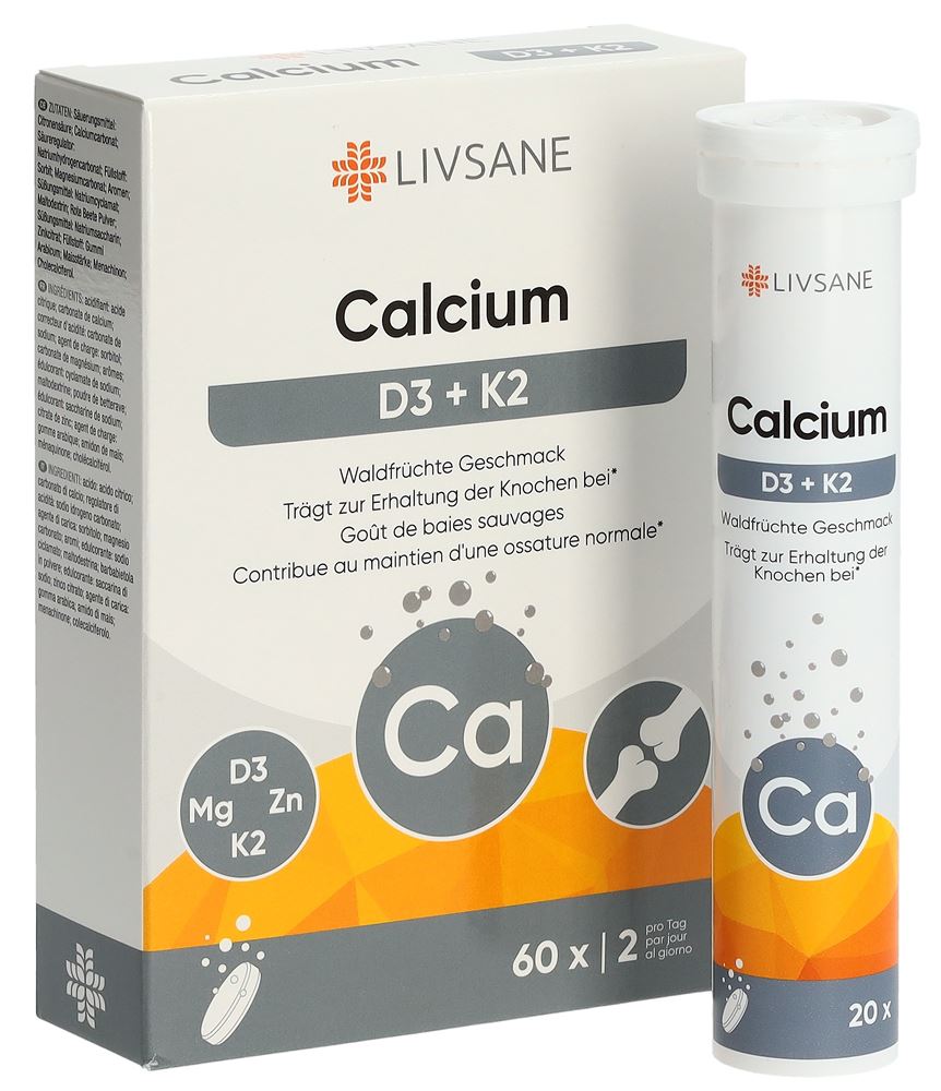 LIVSANE Calcium + D3 + K2