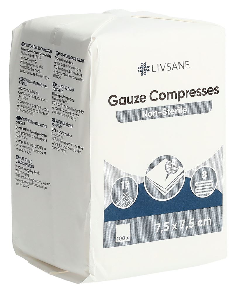LIVSANE compresses de gaze