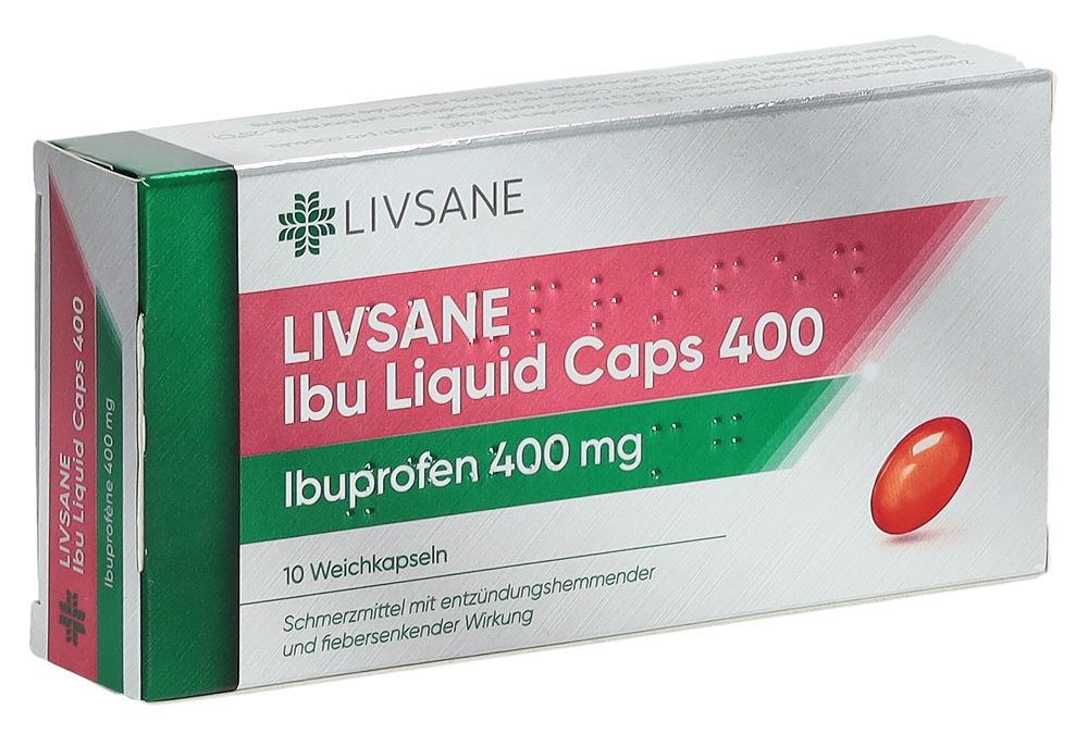 LIVSANE Ibu Liquid Caps 400 mg, Hauptbild