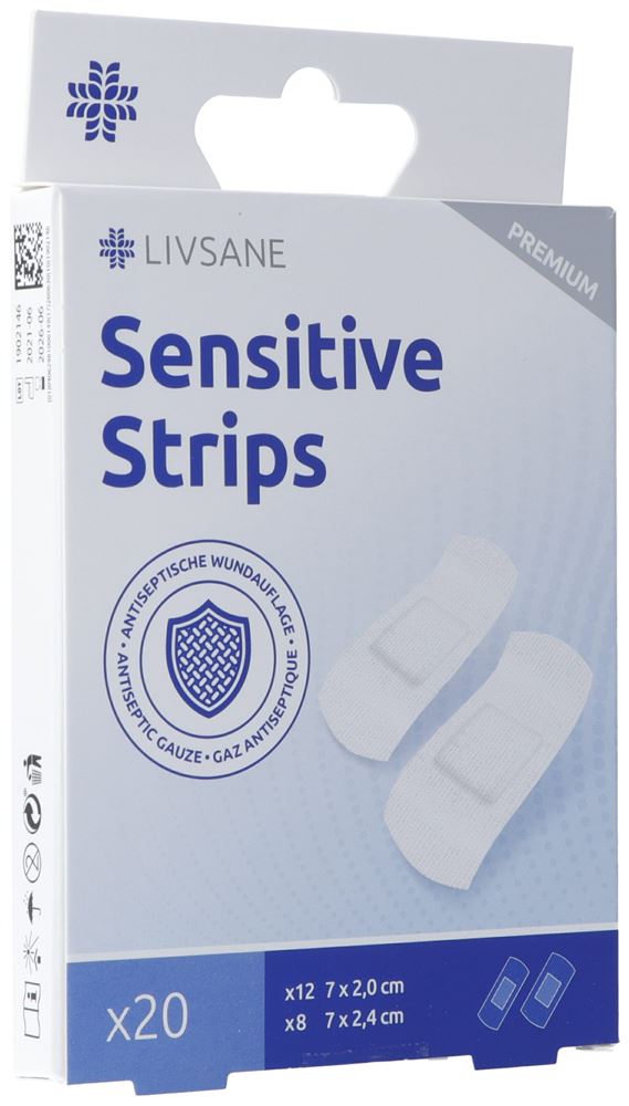 LIVSANE Premium pansements sensitifs en bandes, image principale