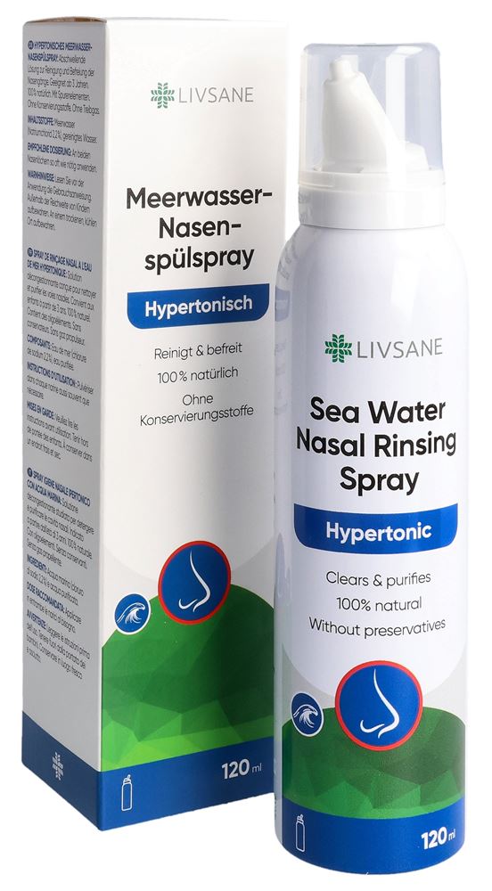 LIVSANE spray de rinçage nasal à l'eau de mer