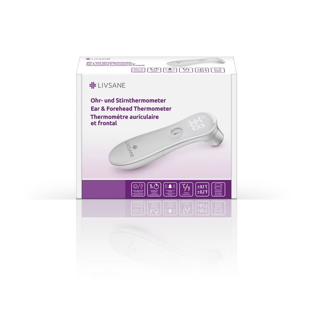 LIVSANE thermomètre auriculaire et frontal, image principale