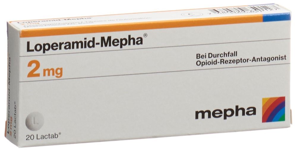 LOPERAMIDE Mepha 2 mg, Hauptbild
