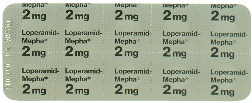 LOPERAMIDE Mepha 2 mg, image 2 sur 2