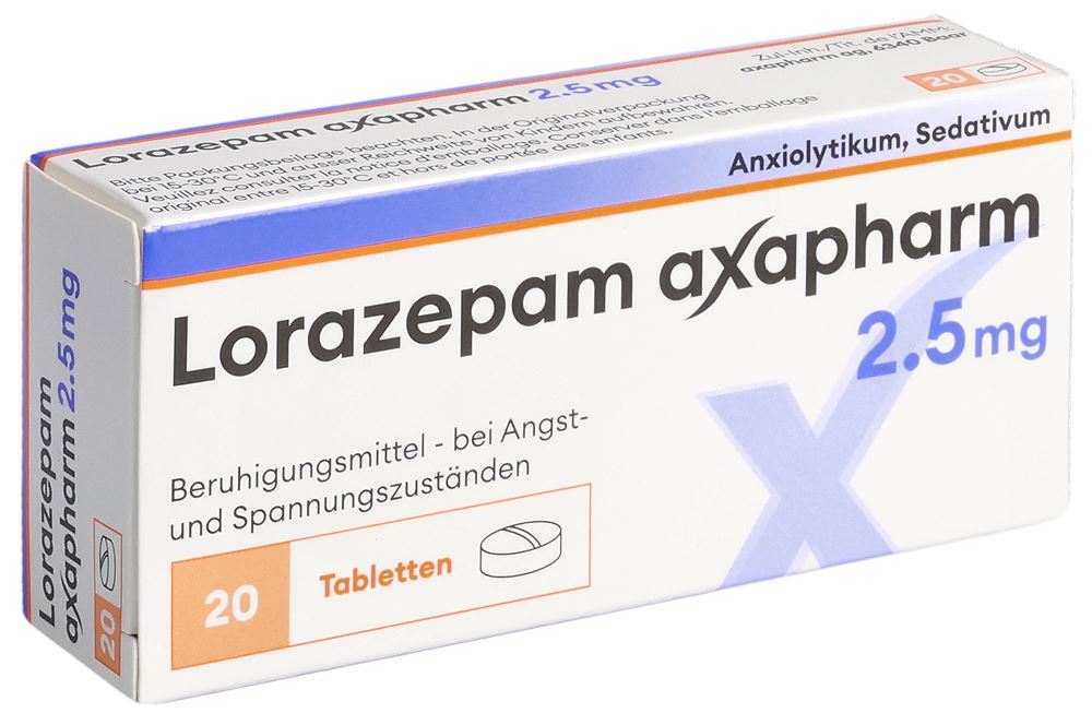 LORAZEPAM axapharm 2.5 mg, image principale LORAZEPAM axapharm 2.5 mg, image principale