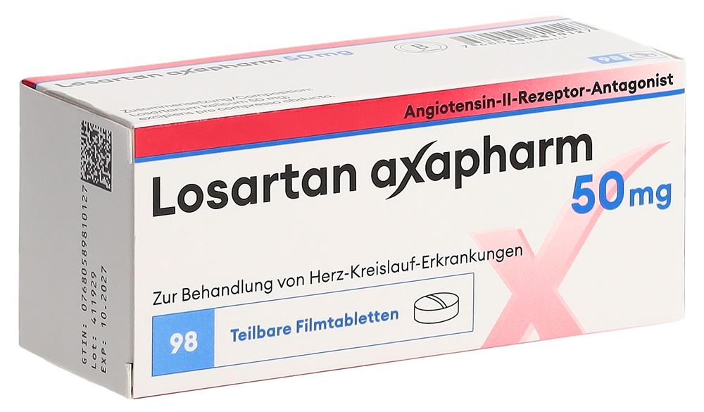 LOSARTAN axapharm 50 mg, Hauptbild