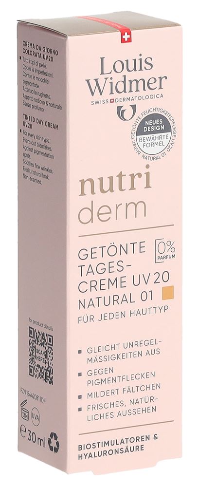 LOUIS WIDMER Nutriderm crème de jour teintée