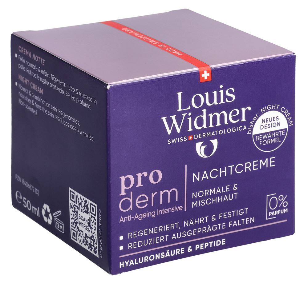 LOUIS WIDMER Proderm crème de nuit, image principale