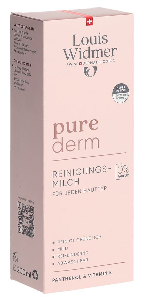 LOUIS WIDMER Purederm lait nettoyant