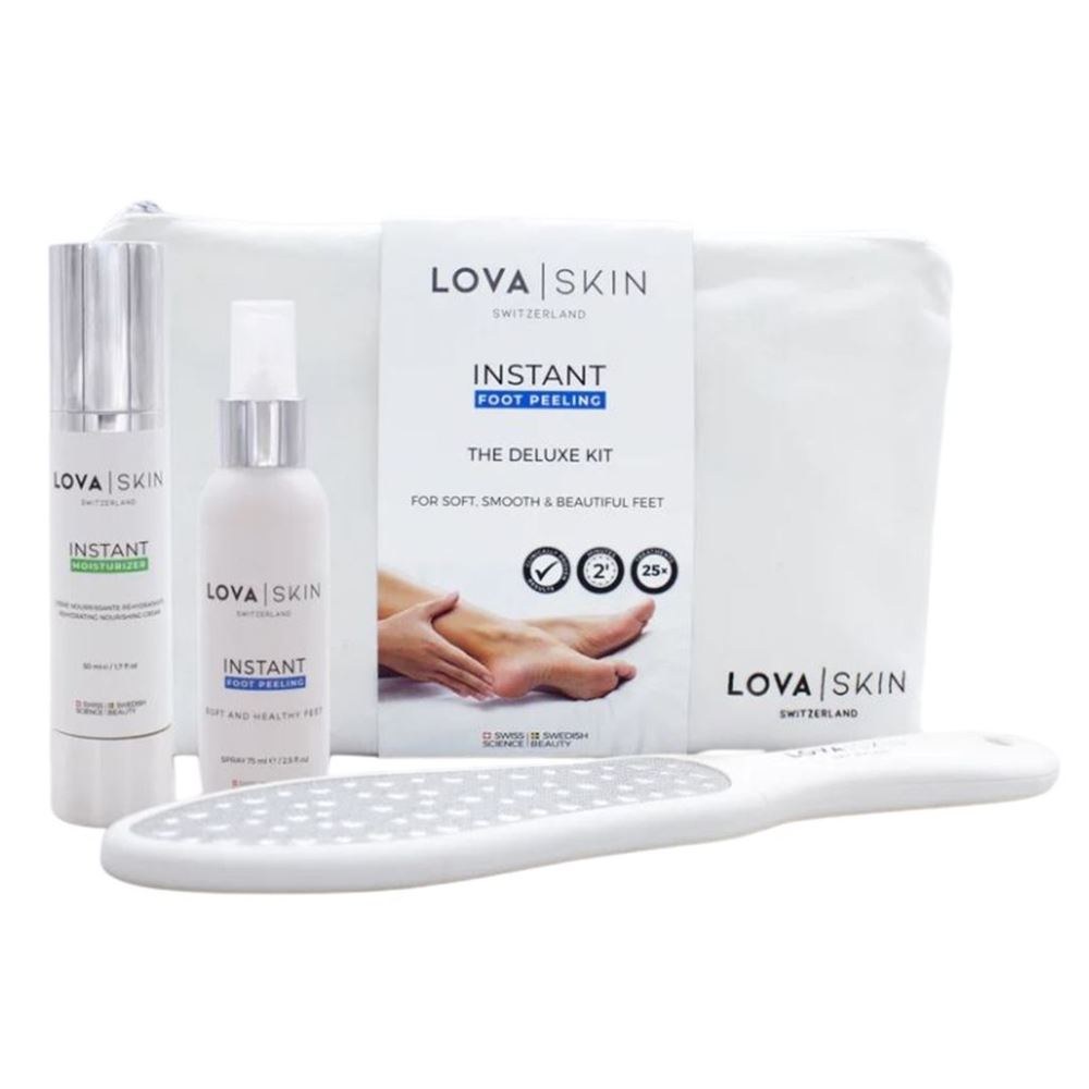 LOVASKIN instant exfoliant pour les pieds deluxe kit