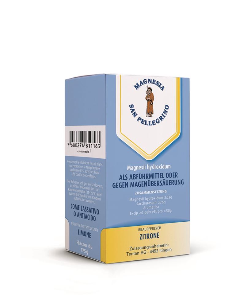 MAGNESIA SAN PELLEGRINO pdr eff citron fl 125 g, image principale