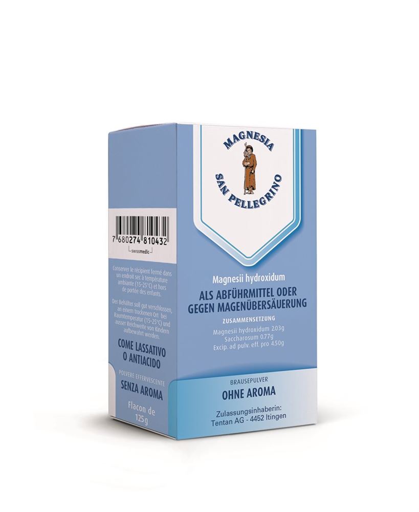MAGNESIA SAN PELLEGRINO pdr eff sans arôme fl 125 g