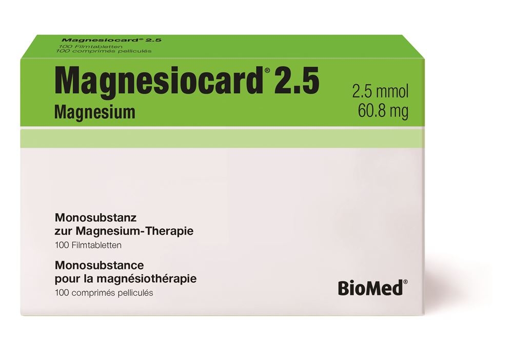 Magnesiocard Filmtabl 2.5 mmol Blist 100 Stk, Hauptbild