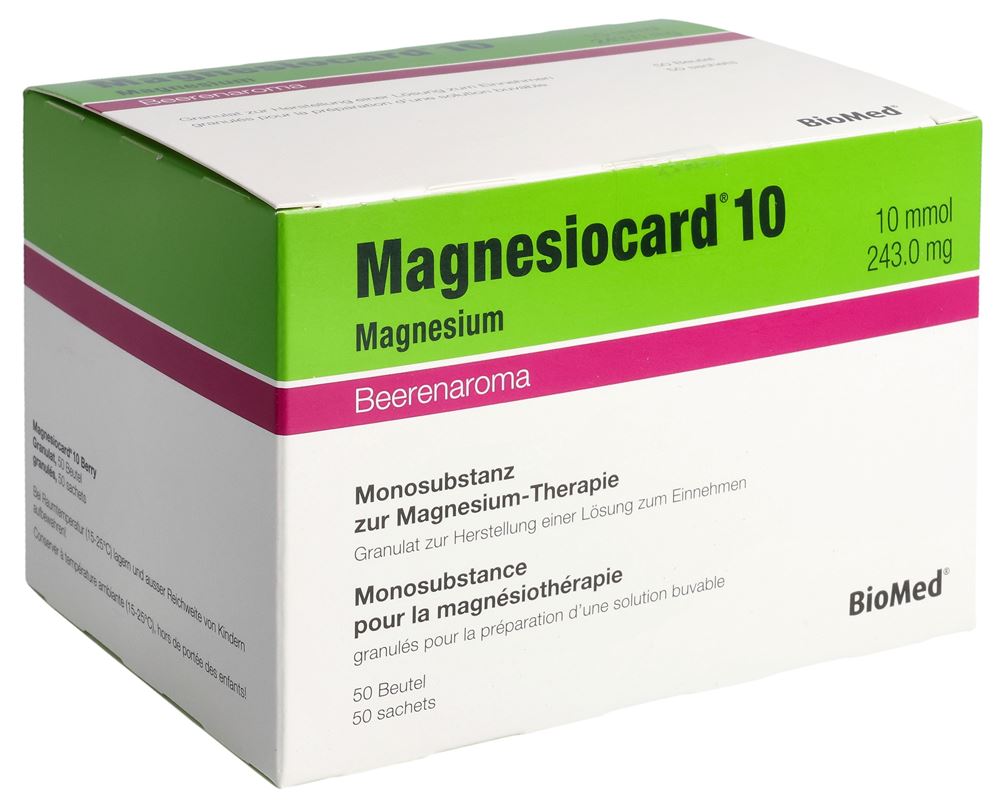 Magnesiocard gran 10 mmol baies des bois sach 50 pce, image principale