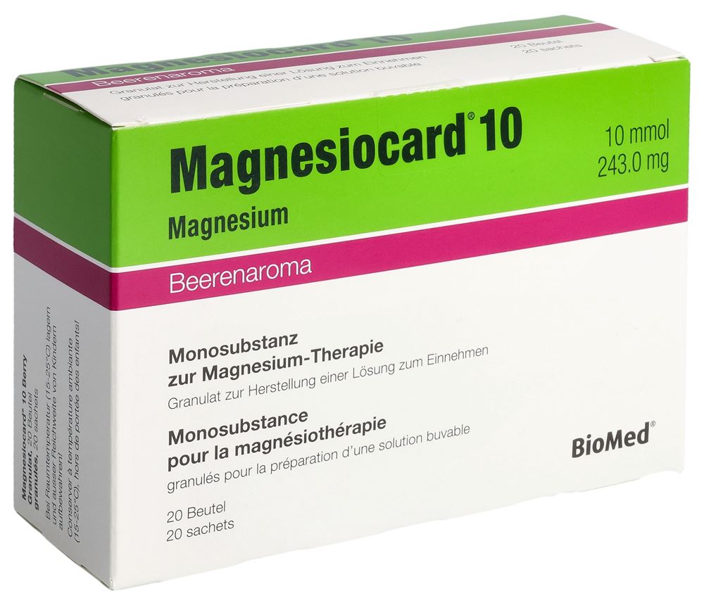 Magnesiocard Gran 10 mmol Berry Btl 20 Stk, Hauptbild Magnesiocard Gran 10 mmol Berry Btl 20 Stk, Hauptbild