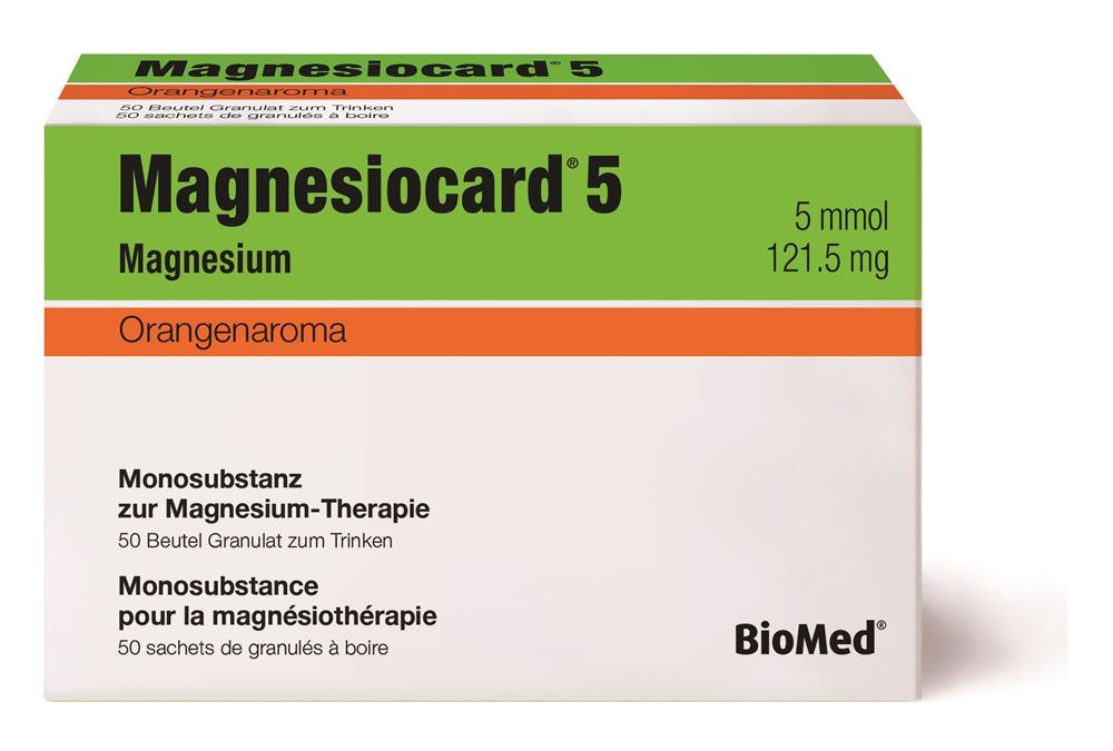 Magnesiocard Gran 5 mmol Orange Btl 50 Stk, Hauptbild