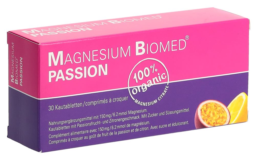 Magnesium Biomed cpr croquer PASSION blist 30 pce, image principale