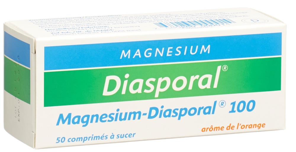 MAGNESIUM DIASPORAL cpr sucer 100 mg arôme orange blist 50 pce, image 2 sur 3