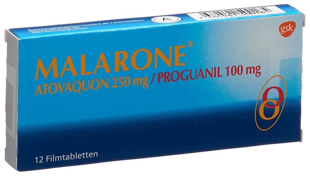 MALARONE cpr pell 250/100 mg blist 12 pce, image principale