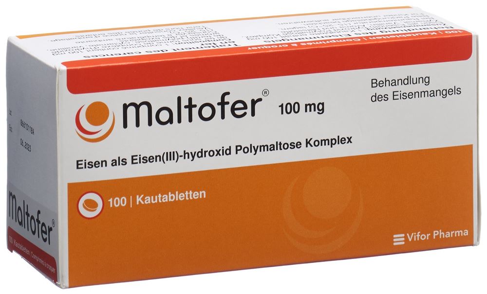 MALTOFER cpr croquer 100 mg blist 100 pce