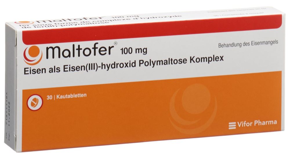 MALTOFER Kautabl 100 mg Blist 30 Stk, Hauptbild