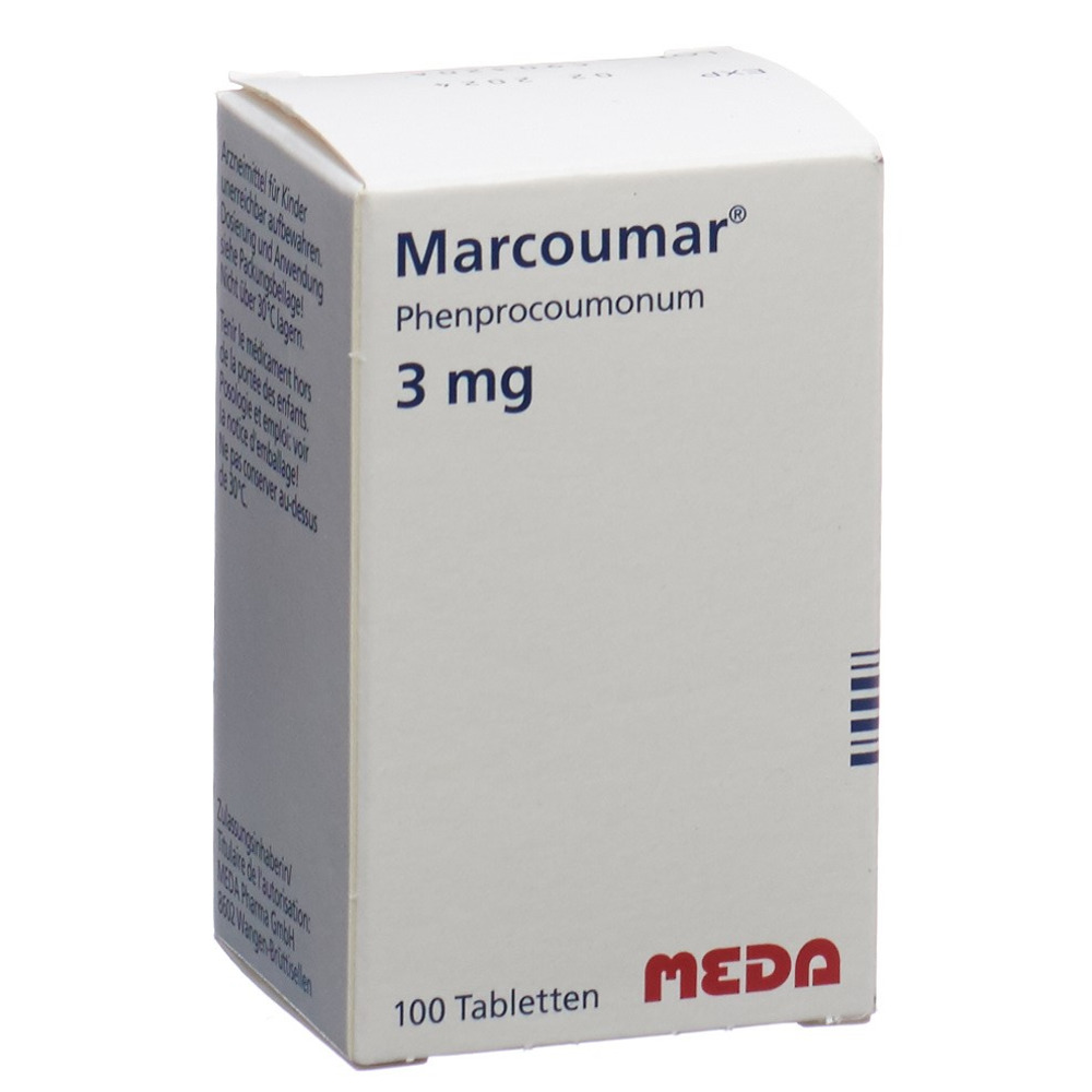 MARCOUMAR cpr 3 mg fl verre 100 pce, image principale