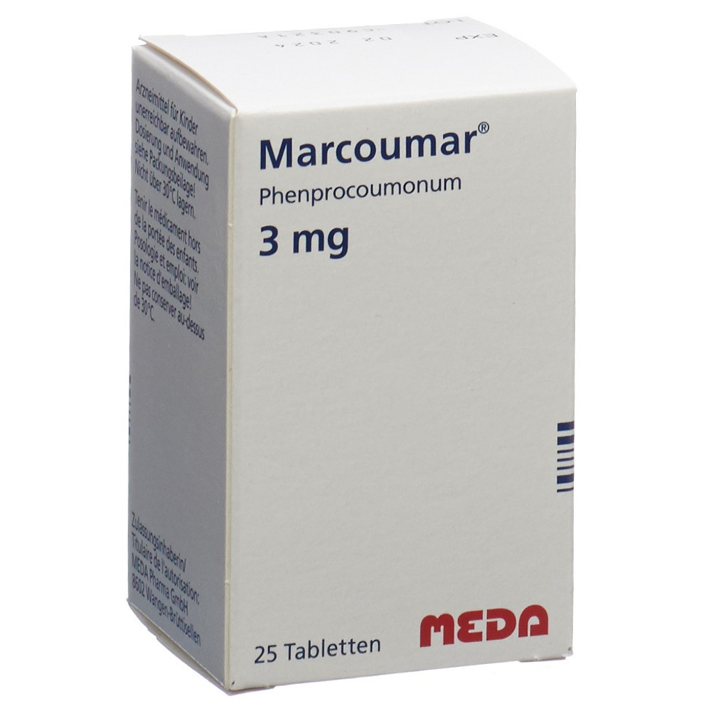 MARCOUMAR cpr 3 mg fl verre 25 pce, image principale