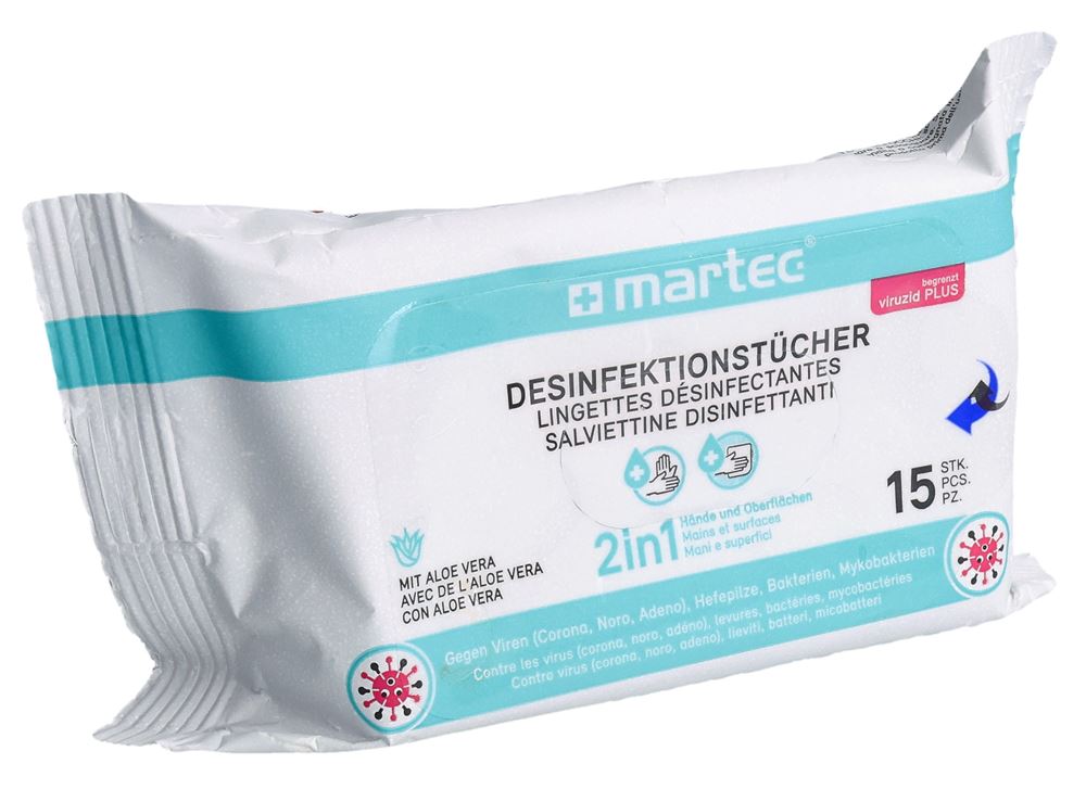MARTEC Desinfektionstücher 2in1