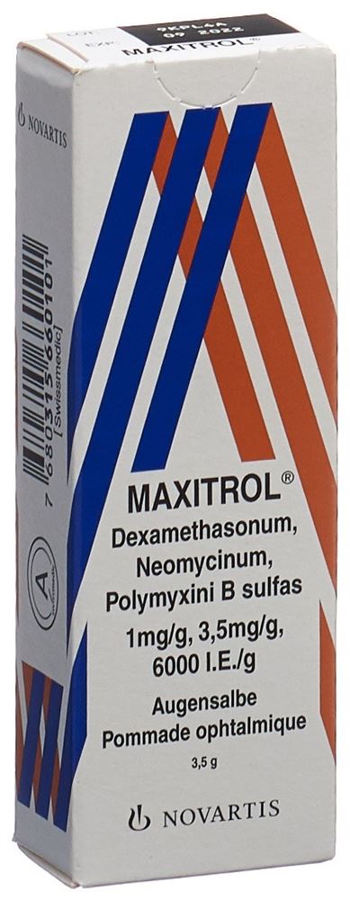 MAXITROL Augensalbe Tb 3.5 g, Hauptbild MAXITROL Augensalbe Tb 3.5 g, Hauptbild