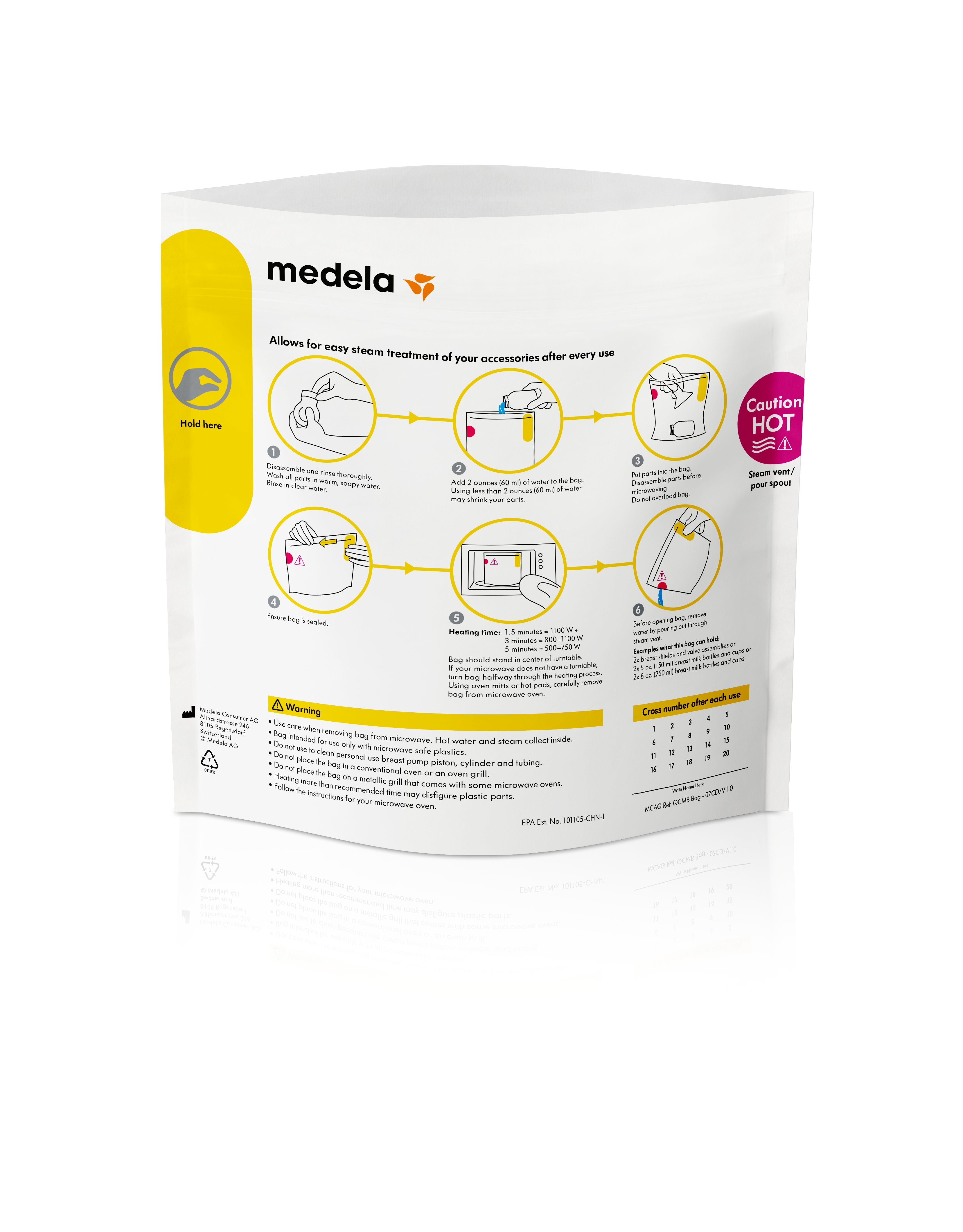 MEDELA sachet pour la stérilisation aux micro-ondes, image 3 sur 3