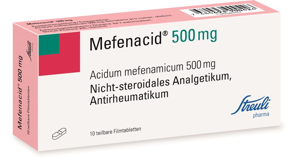 MEFENACIDE Filmtabl 500 mg teilbar Blist 10 Stk, Hauptbild