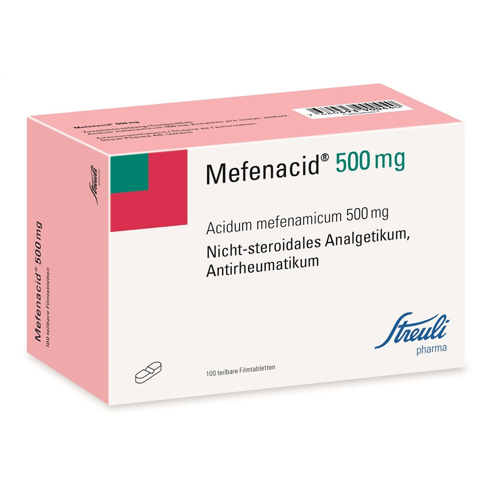 MEFENACIDE Filmtabl 500 mg teilbar Blist 100 Stk, Hauptbild