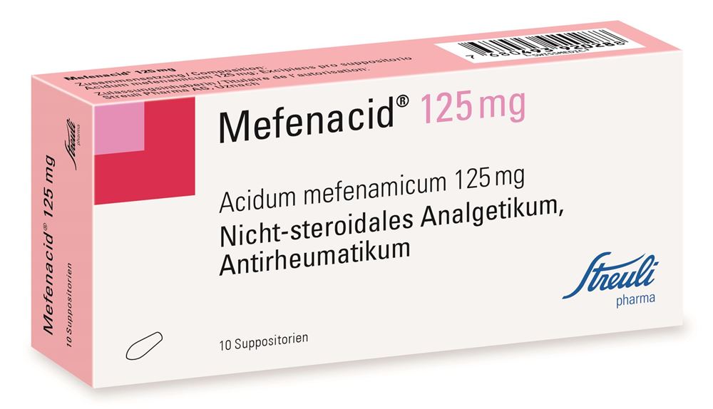 MEFENACIDE supp 125 mg blist 10 pce, image principale