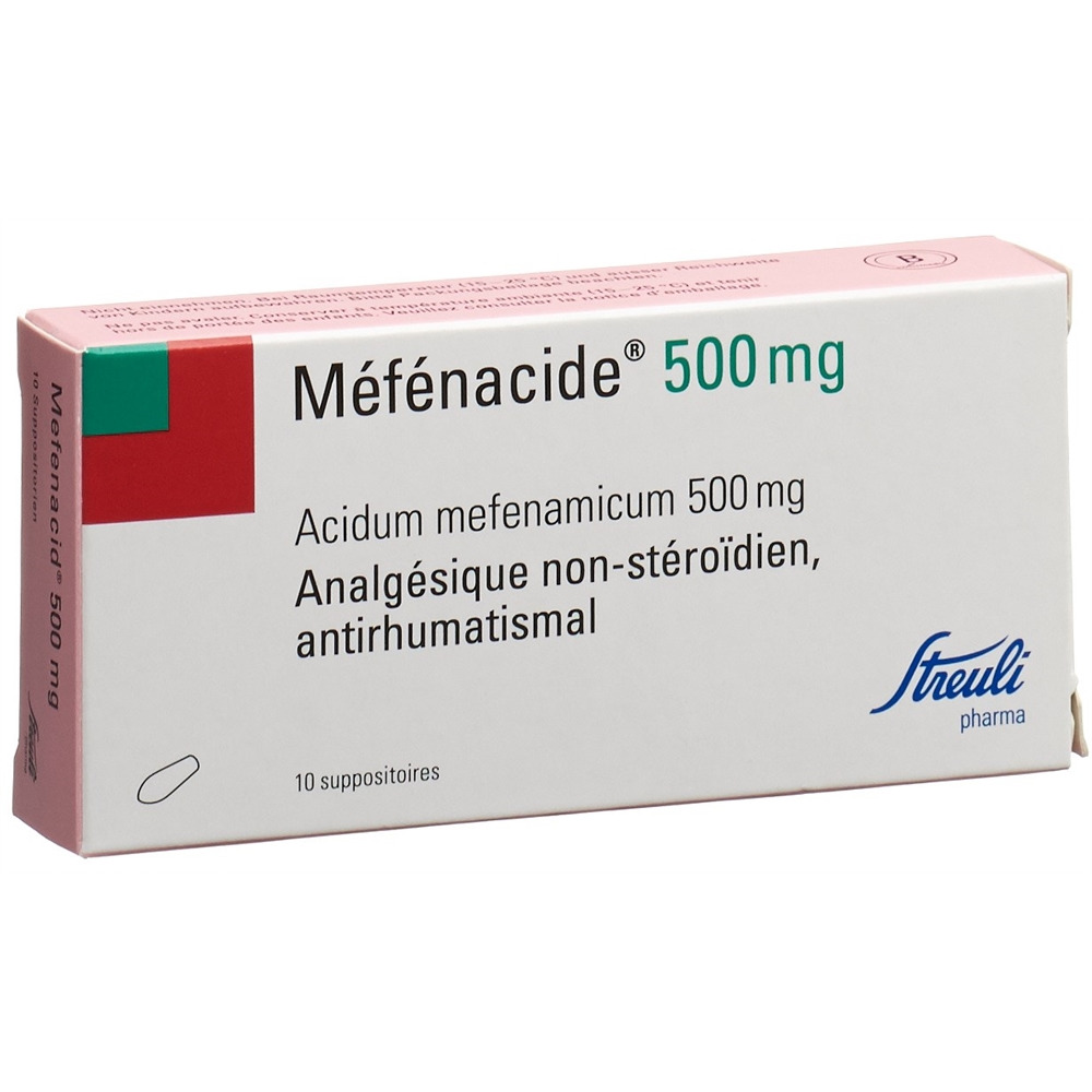 MEFENACIDE supp 500 mg blist 10 pce, image 2 sur 2