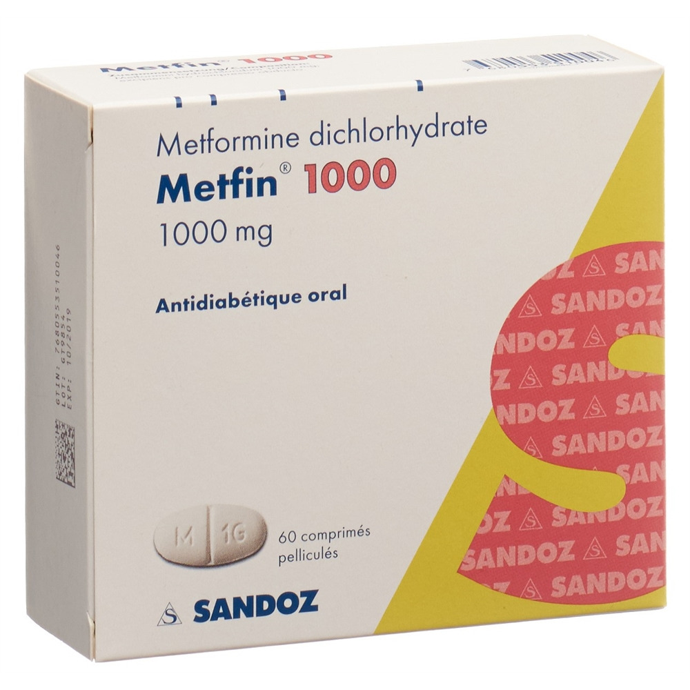 METFIN cpr pell 1000 mg blist 60 pce, image 2 sur 2