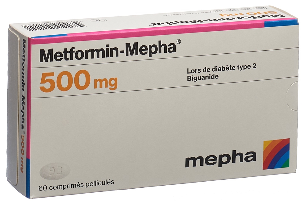 METFORMINE Mepha 500 mg, image 2 sur 2