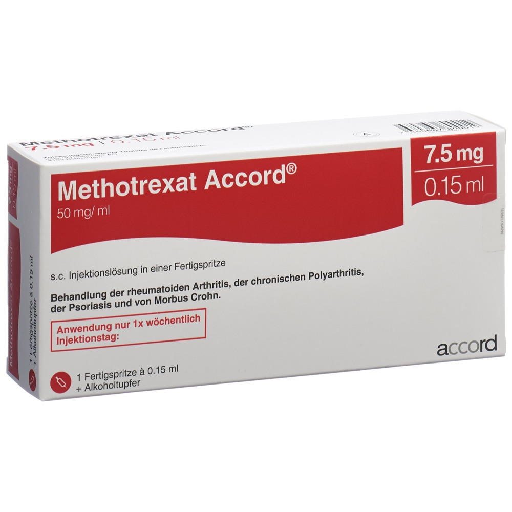 METHOTREXATE Accord 7.5 mg/0.15ml, Hauptbild