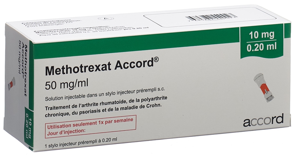 METHOTREXATE Accord 10 mg/0.2ml, image 2 sur 2