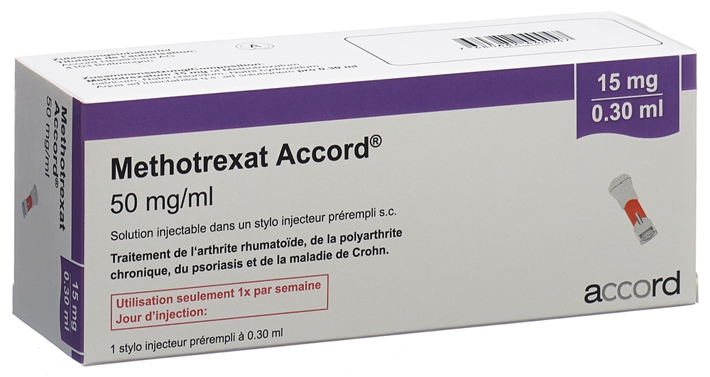 METHOTREXATE Accord 15 mg/0.3ml, image 2 sur 2