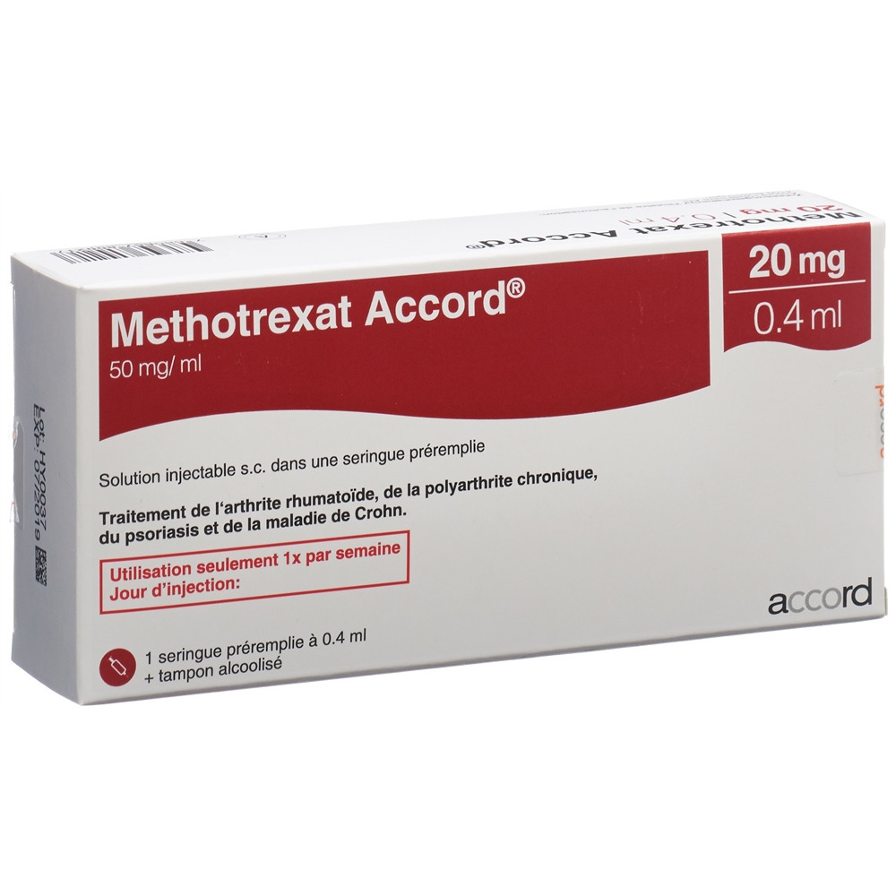 METHOTREXATE Accord 20 mg/0.4ml, image 2 sur 2