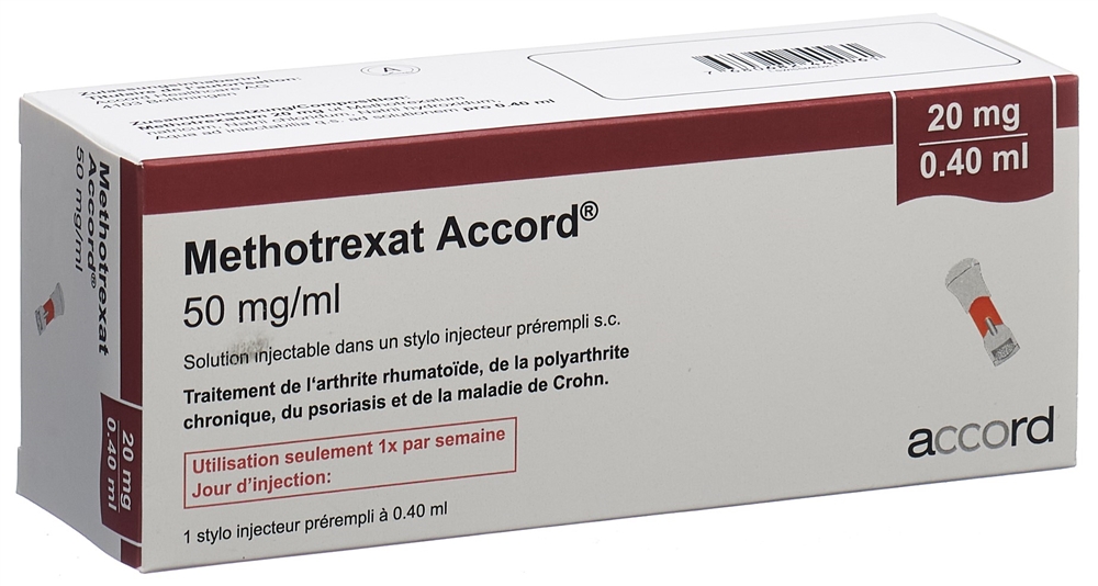 METHOTREXATE Accord 20 mg/0.4ml, image 2 sur 2