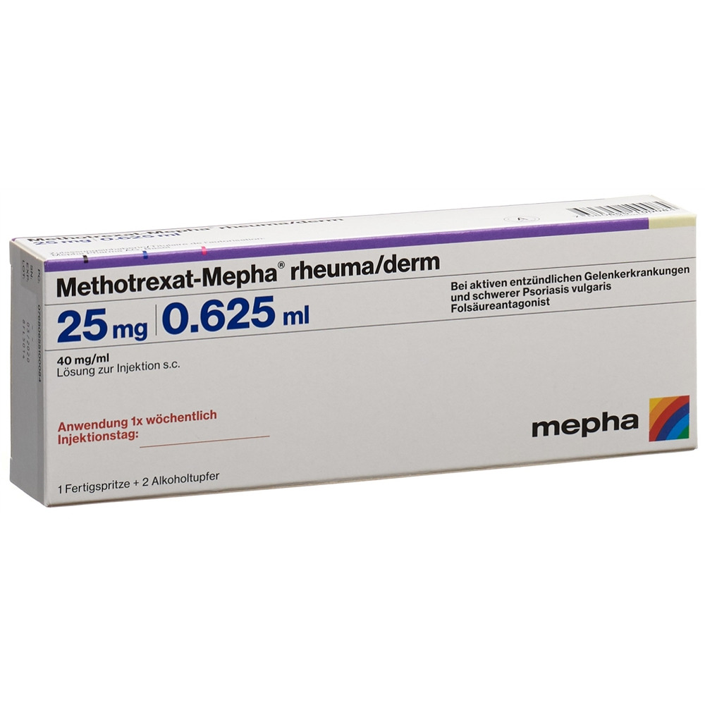 METHOTREXATE rheuma/derm 25 mg/0.625ml, Hauptbild