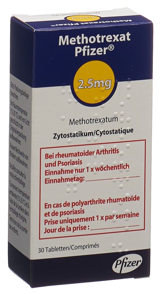 METHOTREXATE Pfizer 2.5 mg, image principale