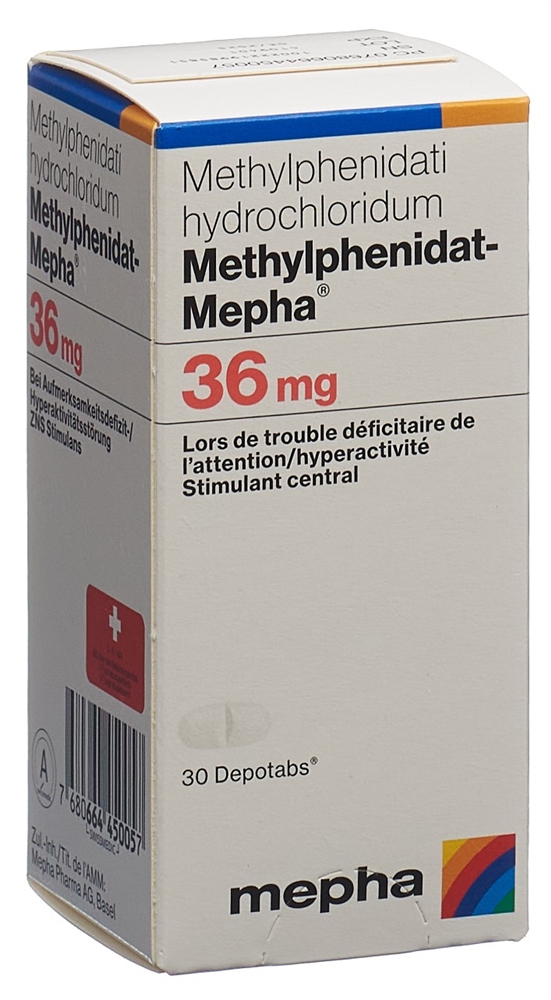 METHYLPHENIDATE Mepha 36 mg, image 2 sur 2