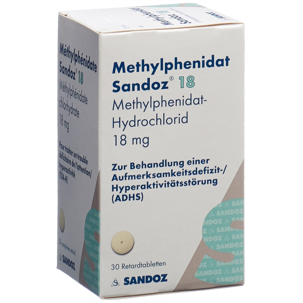 METHYLPHENIDATE Sandoz 18 mg, image principale