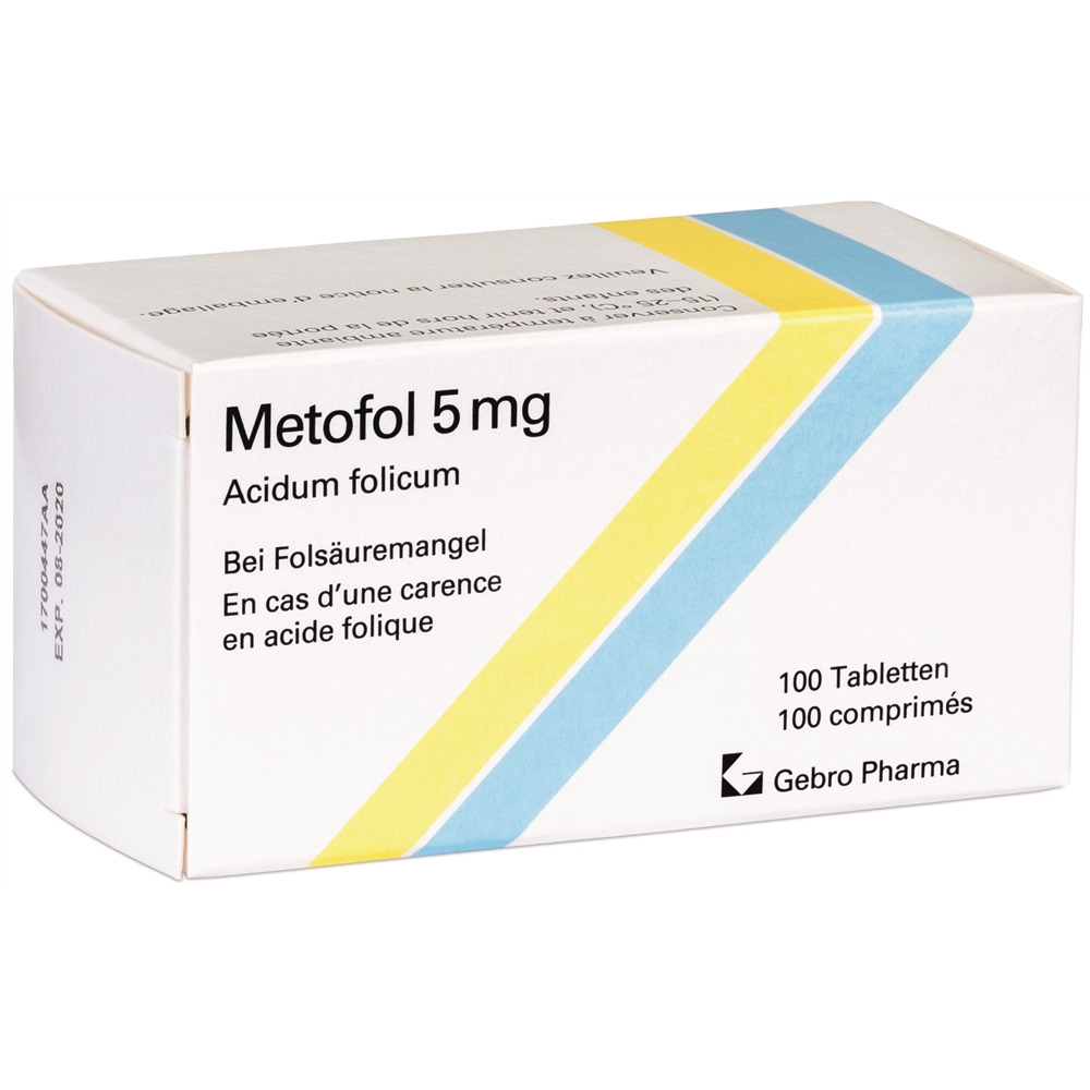 METOFOL cpr 5 mg blist 100 pce, image principale