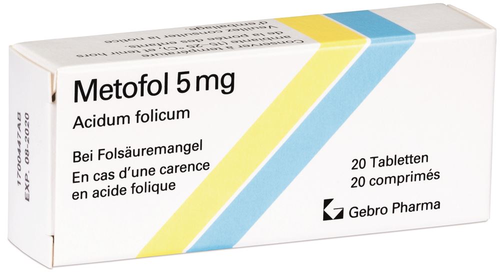 METOFOL cpr 5 mg blist 20 pce, image principale