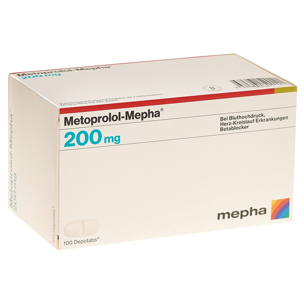 METOPROLOL Mepha 200 mg, image principale